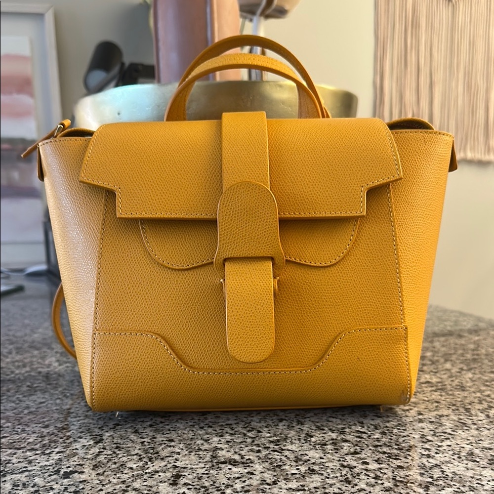 Senreve Mini Maestra Backpack - Yellow and Gold Hardware